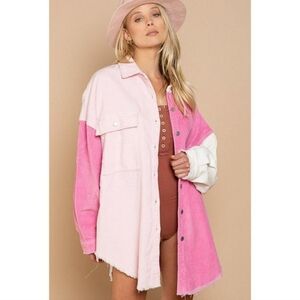 NEW! POL Corduroy Blush & Hot Pink shacket.. NEW Boutique Item